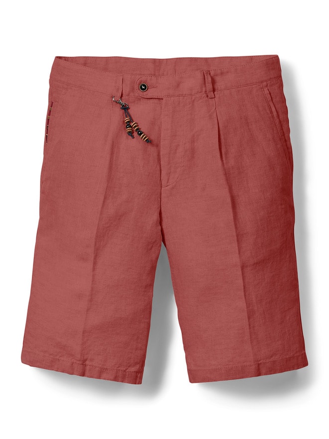 Leinen-Bundfaltenshorts Leinen-Bundfaltenshorts