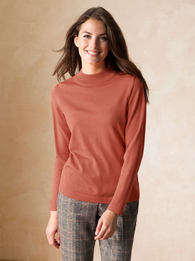 Merino Mix Stehbund-Pullover Merino Mix Stehbund-Pullover