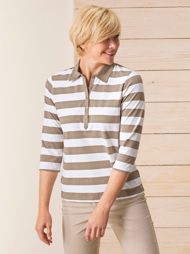 Feinjersey-Blusenpolo Feinjersey-Blusenpolo