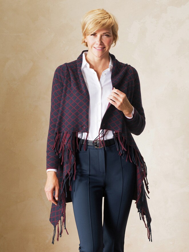 Poncho Strickjacke Trendline Poncho Strickjacke Trendline