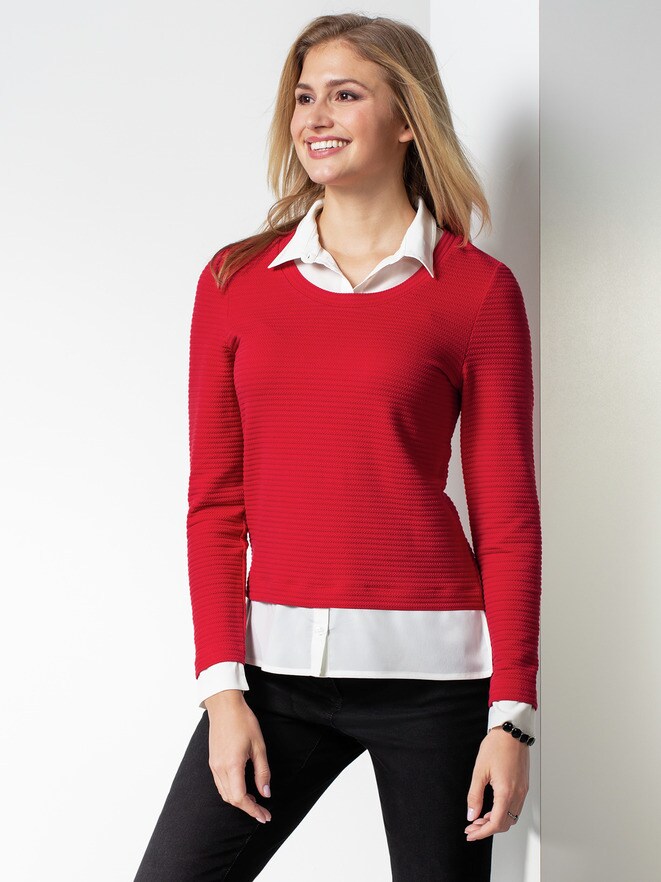 Easycare Sweatshirt Blusenkragen Easycare Sweatshirt Blusenkragen