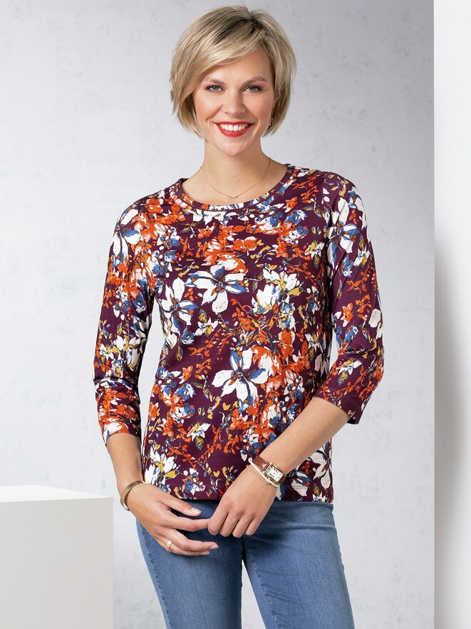 Viskoseshirt Herbstblume Viskoseshirt Herbstblume