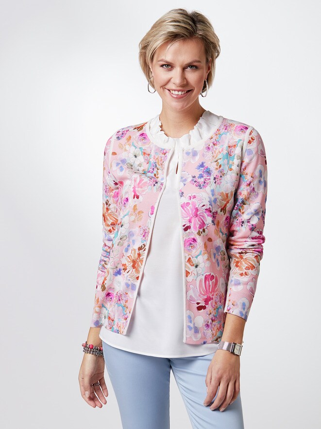 Strickjacke Pastellblume Strickjacke Pastellblume