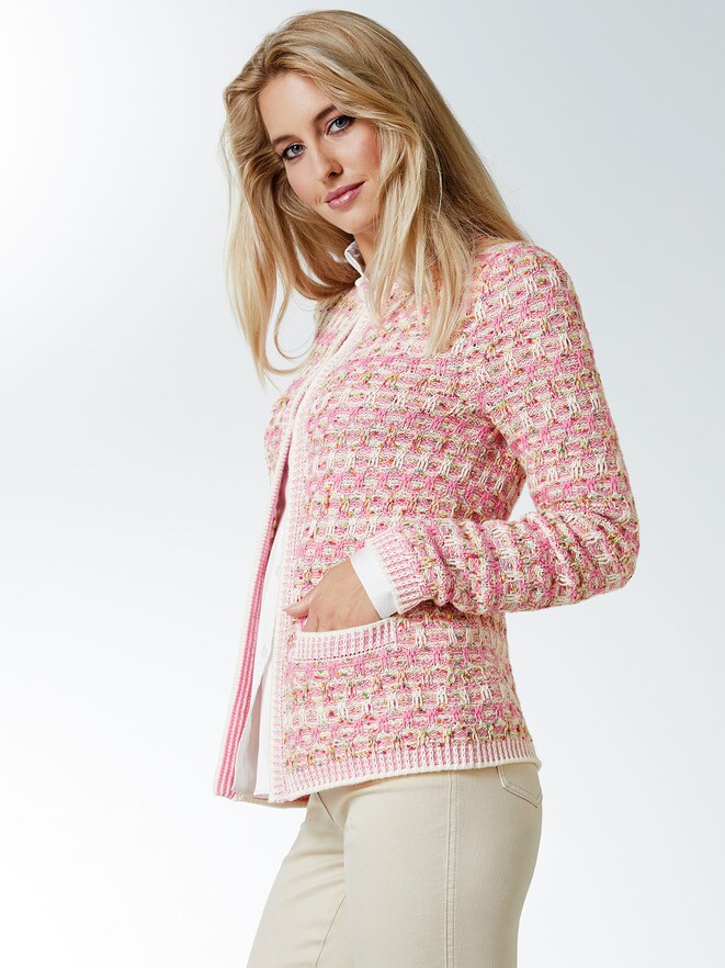 Strickjacke Tweed Effekt Strickjacke Tweed Effekt