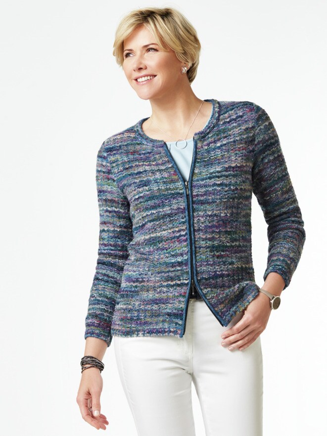 Alpaka Strickjacke - Soft Boucle Alpaka Strickjacke - Soft Boucle