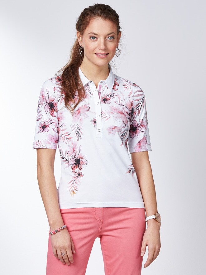 Poloshirt Hibiskusblüte Poloshirt Hibiskusblüte