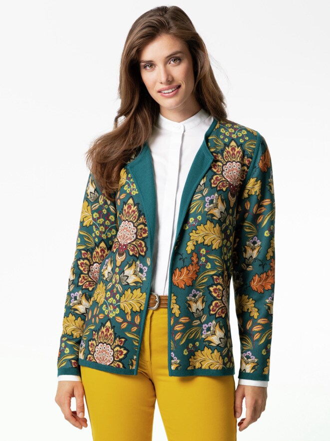 Wendestrickjacke Paisleyblume Wendestrickjacke Paisleyblume