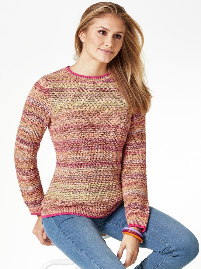 Multicolor-Pullover Wabenstrick Multicolor-Pullover Wabenstrick