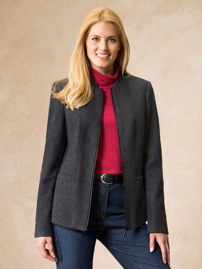 Wolljersey-Jacke Wolljersey-Jacke