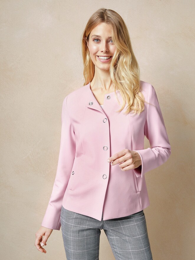 Rundhalsblazer Bordcase Rundhalsblazer Bordcase