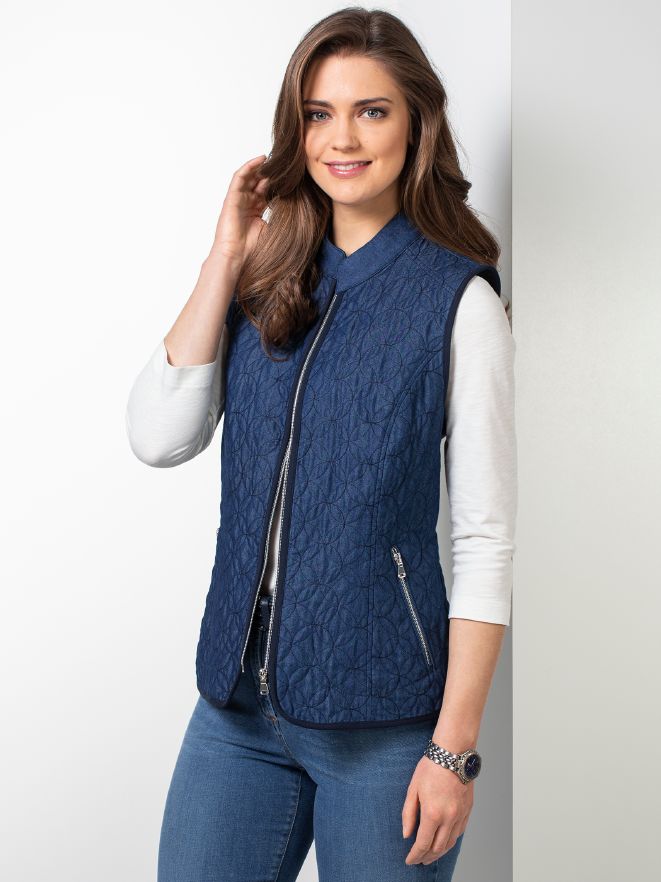 Denim Steppweste Denim Steppweste