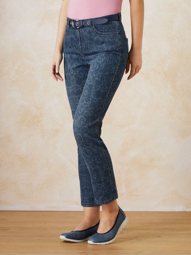 7/8 Jeans Blumenranke 7/8 Jeans Blumenranke