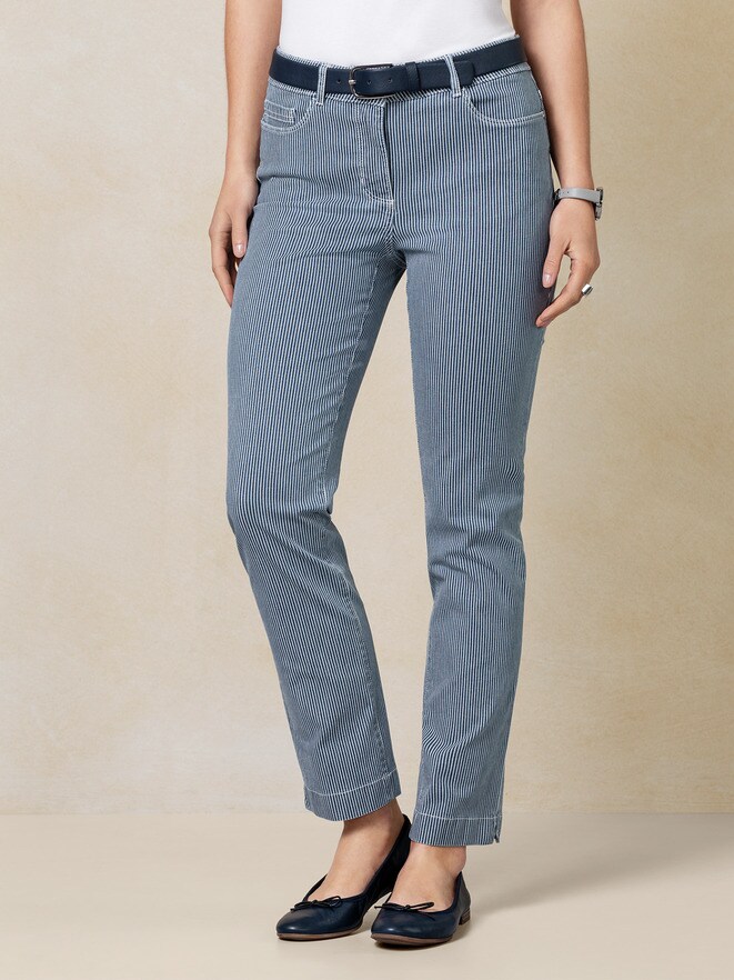 7/8 Denim gestreift 7/8 Denim gestreift