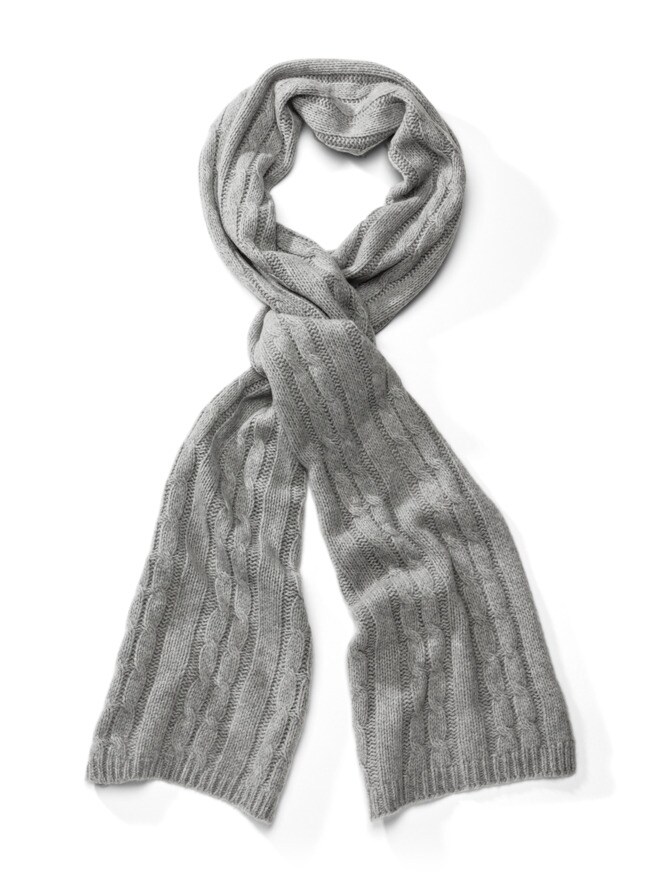 Cashmere-Zopfstrick-Schal Cashmere-Zopfstrick-Schal
