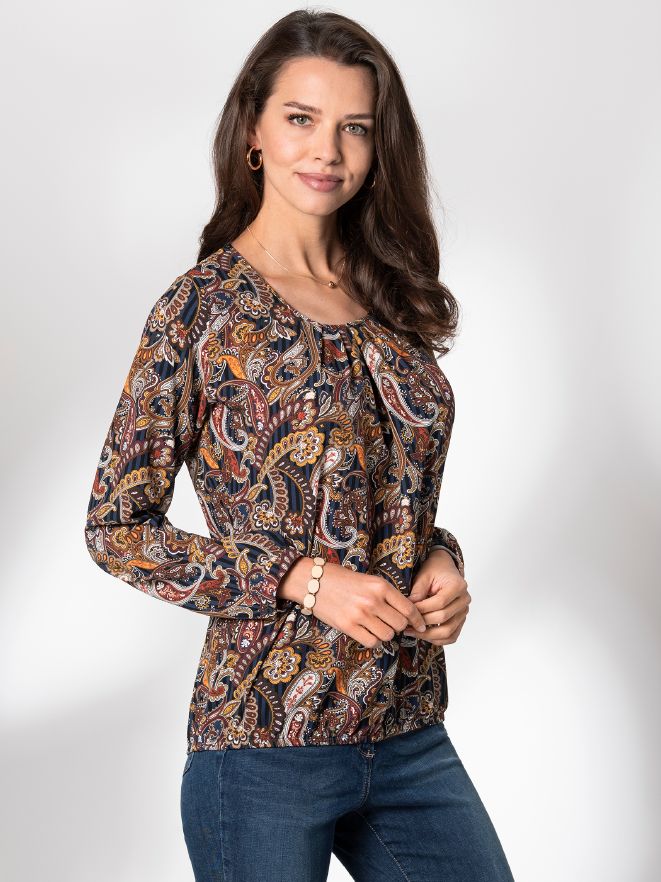 Blousonbluse Winterpaisley Blousonbluse Winterpaisley
