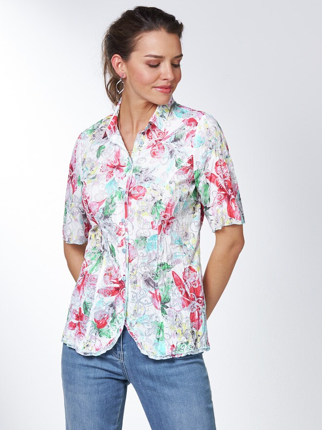 Bluse Aquarellblüten Bluse Aquarellblüten