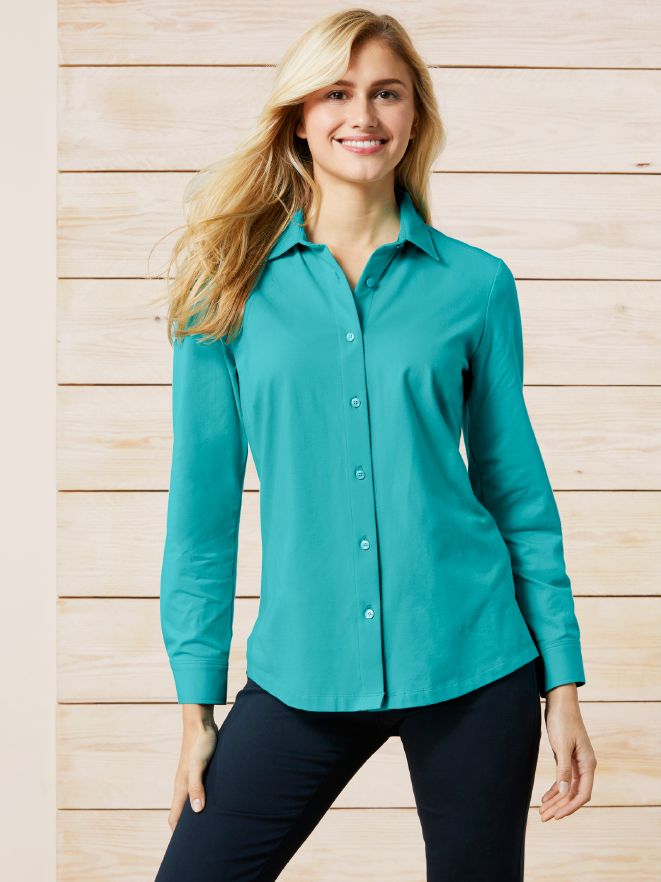 Bequem Hemdbluse Jersey Bequem Hemdbluse Jersey