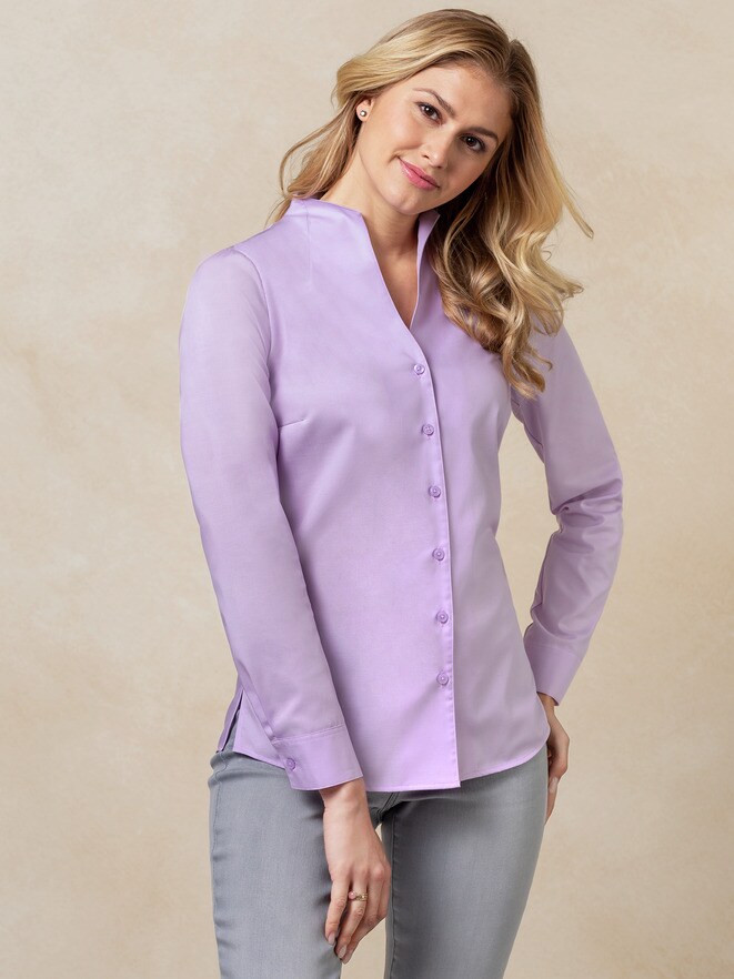 Extraglatt-Bluse Kelchkragen Extraglatt-Bluse Kelchkragen