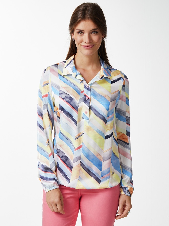 Viskose-Shirtbluse Farbenspiel Viskose-Shirtbluse Farbenspiel