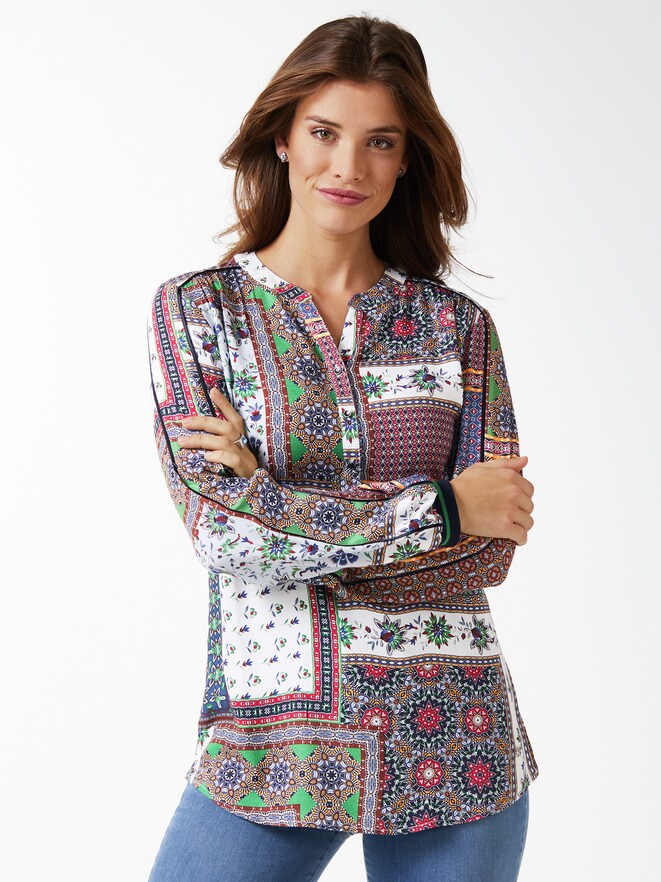 Shirtbluse Foulard Print Shirtbluse Foulard Print