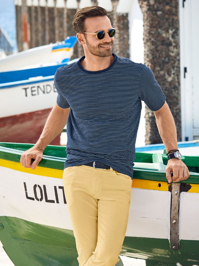 Outfit Streifenshirt Indigo Outfit Streifenshirt Indigo