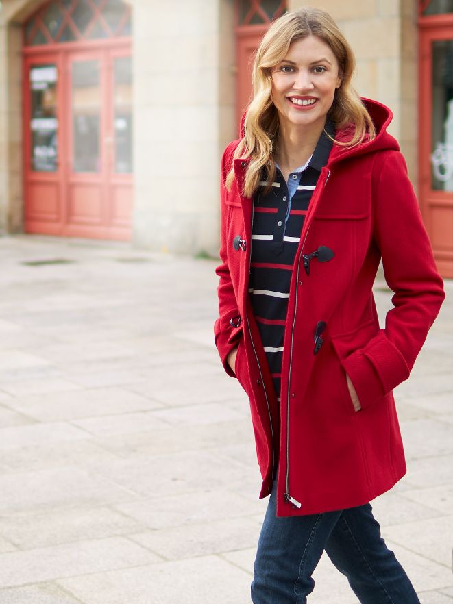 Outfit Schurwoll-Dufflecoat Outfit Schurwoll-Dufflecoat