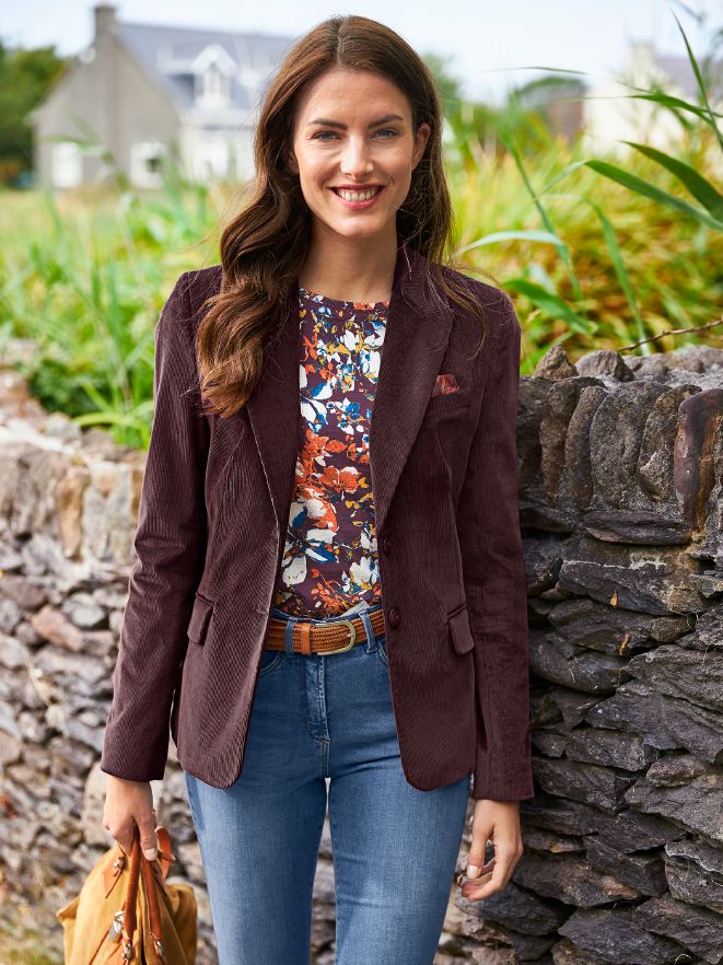 Outfit Fischgräten Cordblazer Outfit Fischgräten Cordblazer