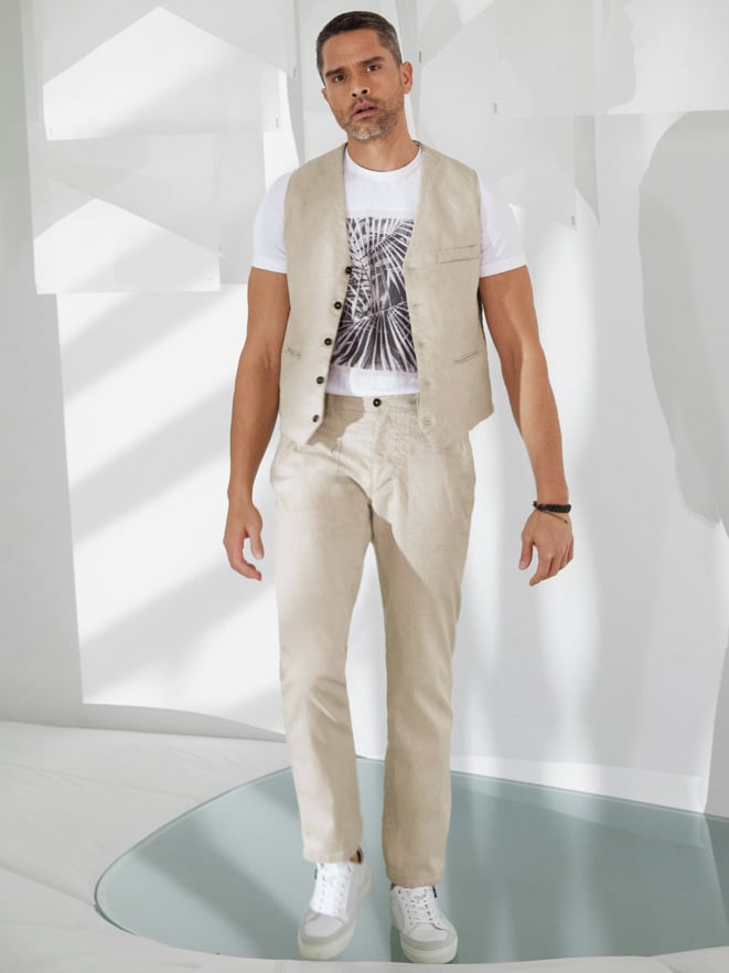 Outfit Künstler-Weste Leinenmix Outfit Künstler-Weste Leinenmix