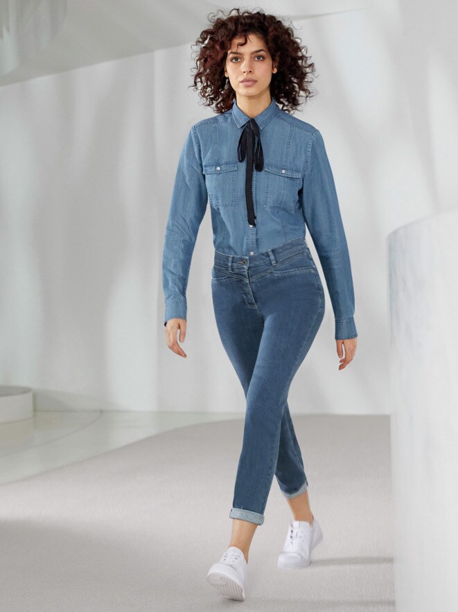 Outfit Lyocell-Jeansbluse Extraleicht Outfit Lyocell-Jeansbluse Extraleicht