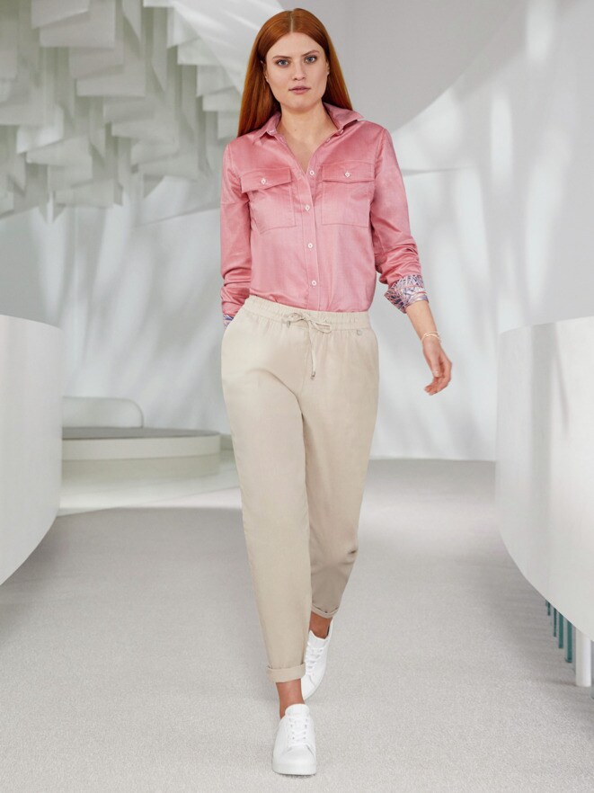 Outfit Pima-Cotton-Hemdbluse-Oxfort Outfit Pima-Cotton-Hemdbluse-Oxfort