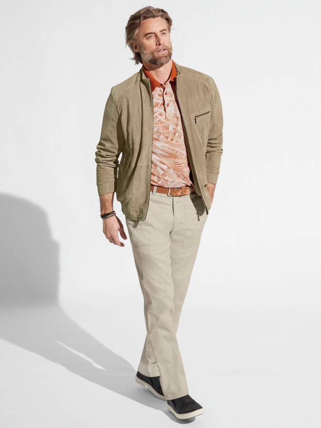 Outfit Veloursleder-Artwork Blouson Outfit Veloursleder-Artwork Blouson