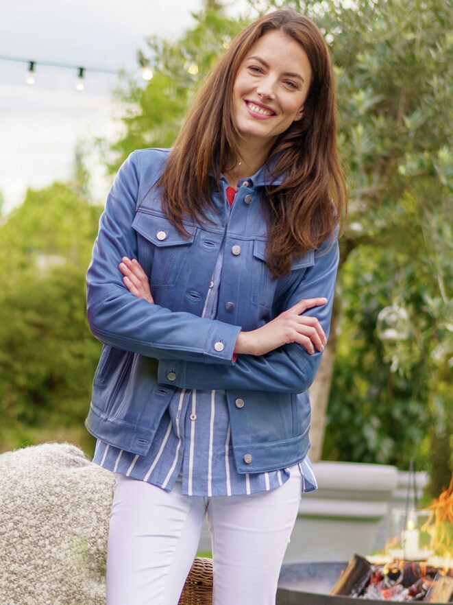 Outfit TV Lammnappa-Jeansjacke Outfit TV Lammnappa-Jeansjacke