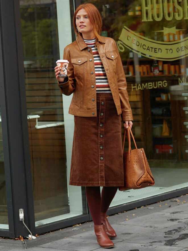 Lammnappa-Jeansjacke Lammnappa-Jeansjacke