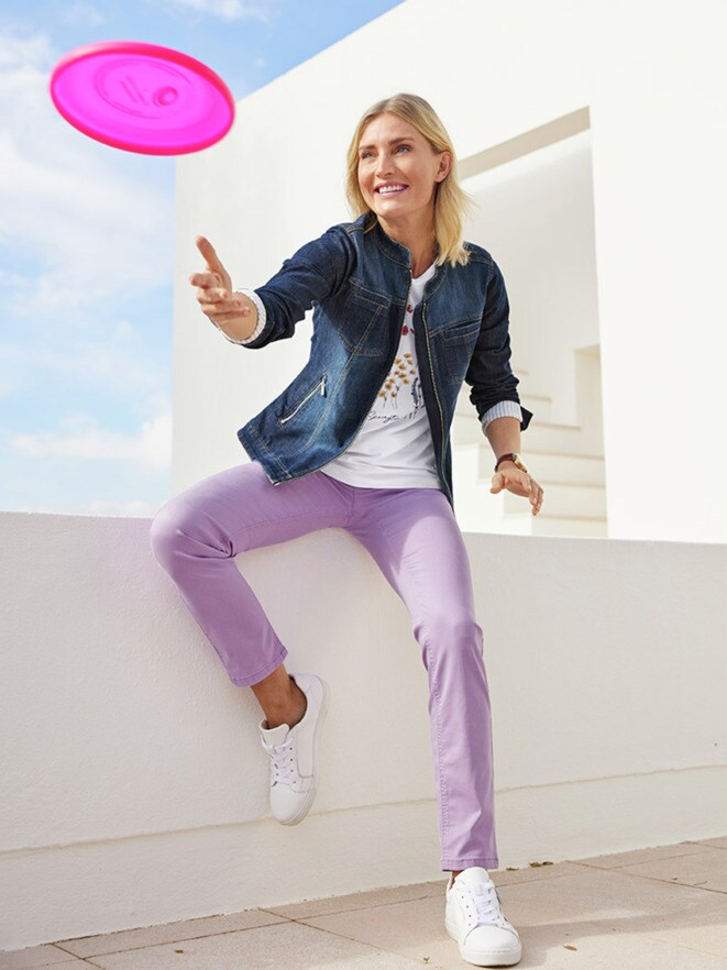 Outfit Jeansjacke Bikerlook Outfit Jeansjacke Bikerlook