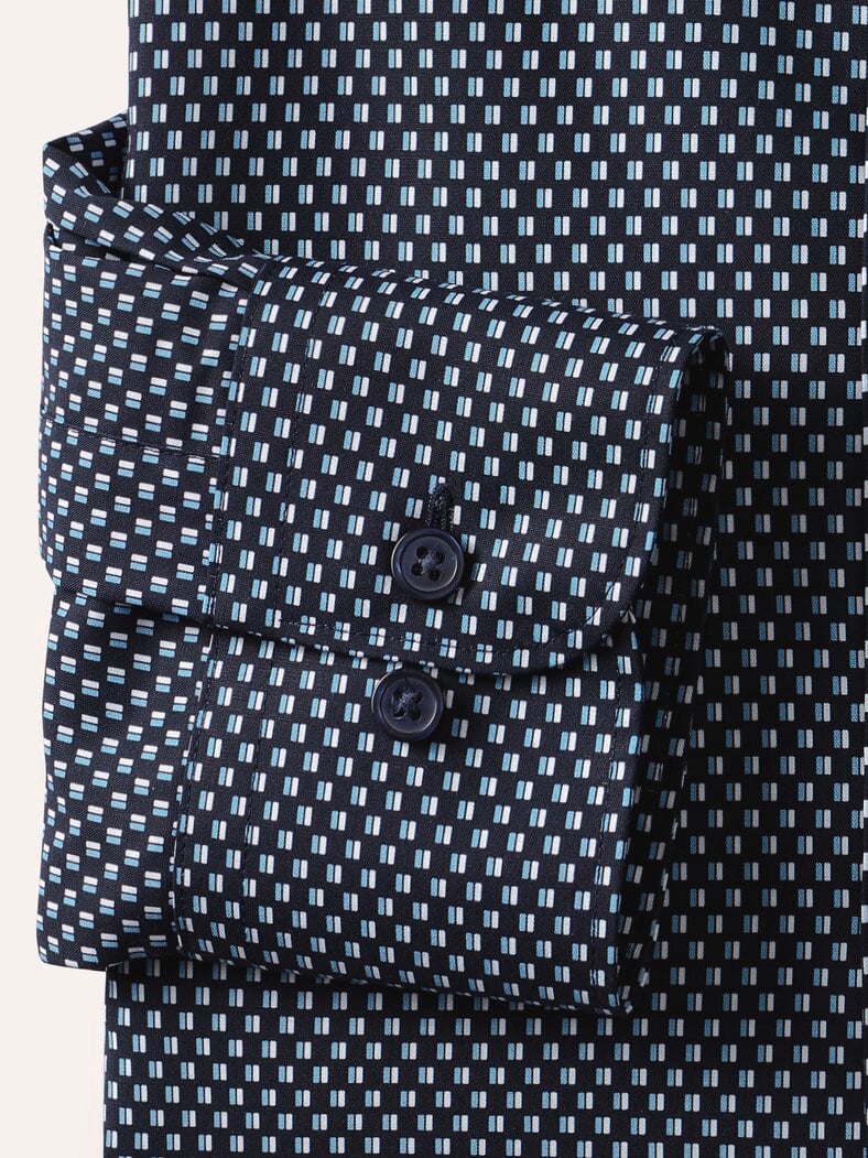 Extraglatt-Hemd Walbusch-Kragen Minimal Druck