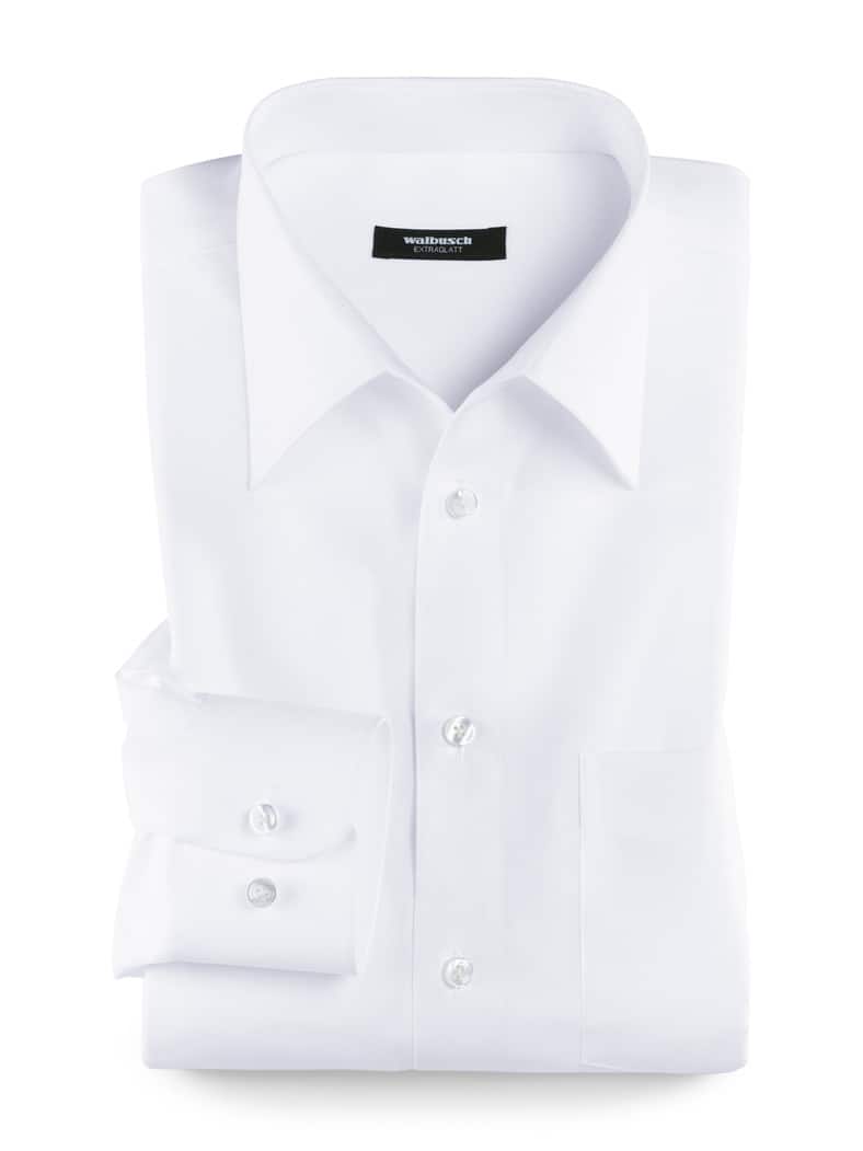 Extraglatt-Hemd Walbusch-Kragen Weiß