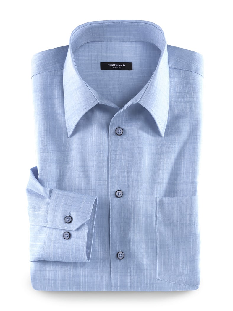 Extraglatt-Hemd Tropical Hellblau