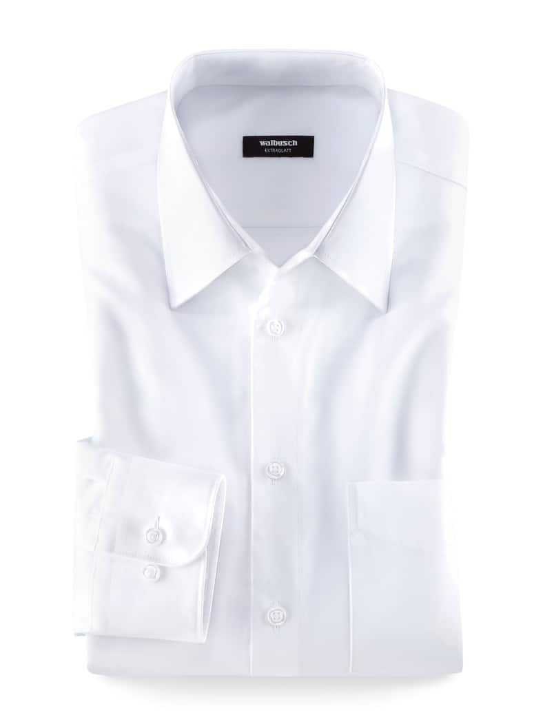Extraglatt-Hemd Walbusch-Kragen Weiß