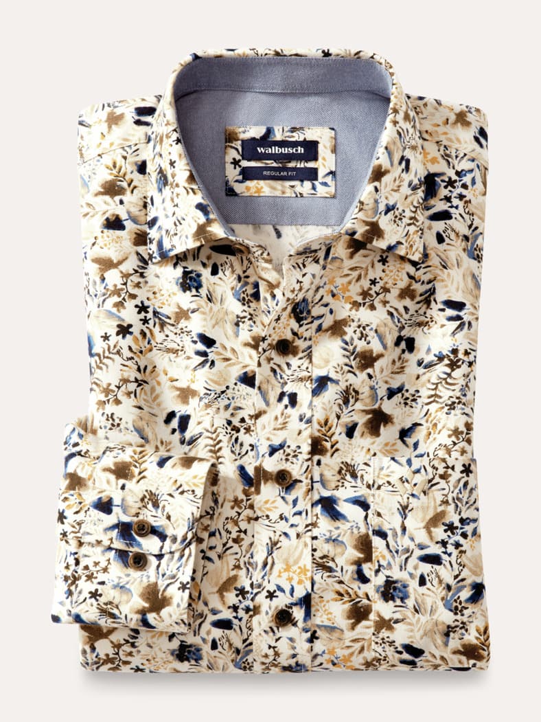 Flanell-Hemd Gesucht-Gefunden Druck Natur