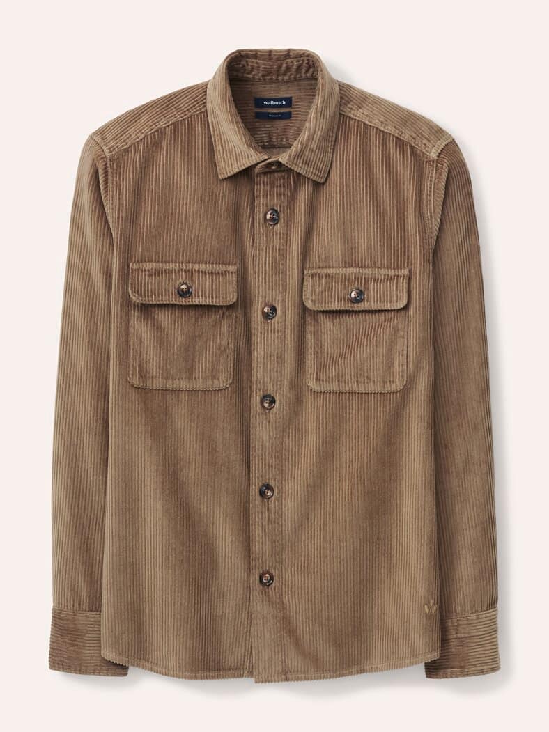 Overshirt aus Breitcord Camel
