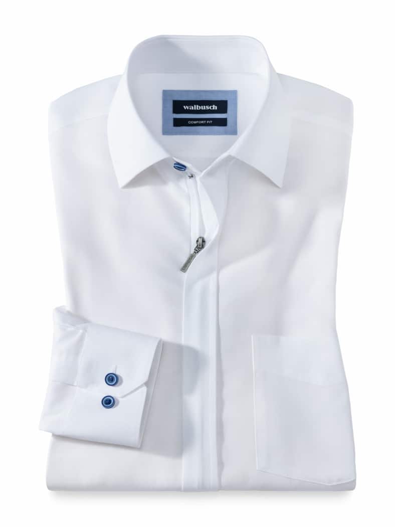 Tropical-Hemd Zip&Go Weiß