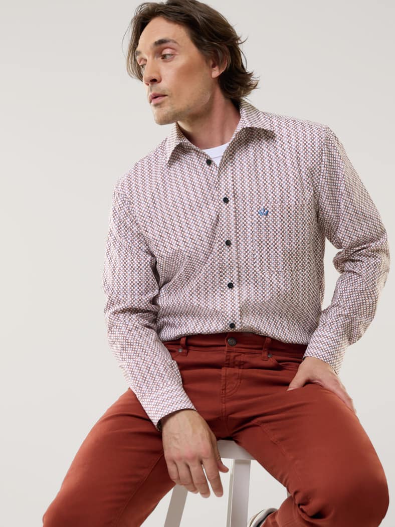 Extraglatt-Hemd Druck Terra