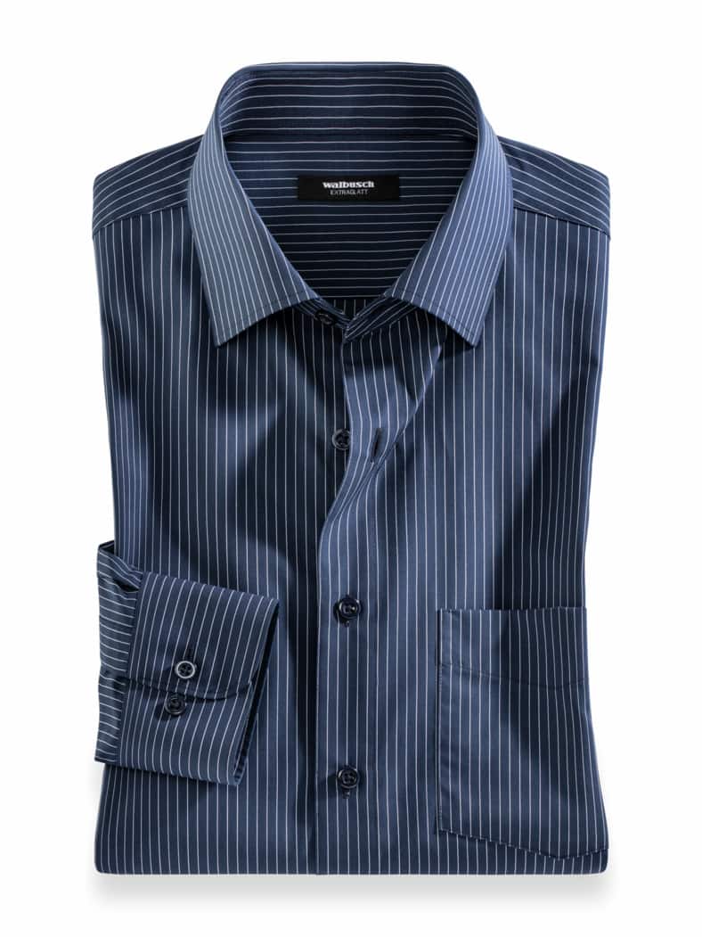 Extraglatt-Hemd Kent-Kragen Nadelstreifen