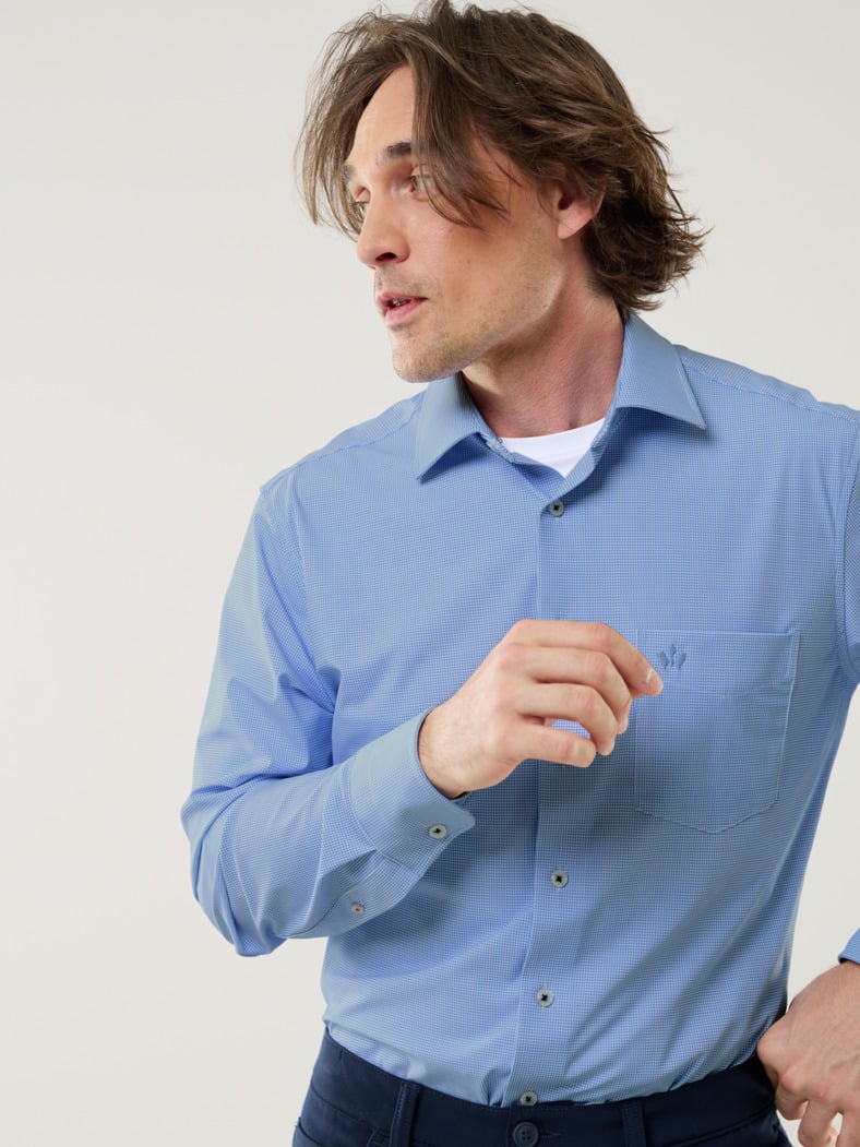 Extraglatt-Hemd Stretch & Relax Hahnentritt