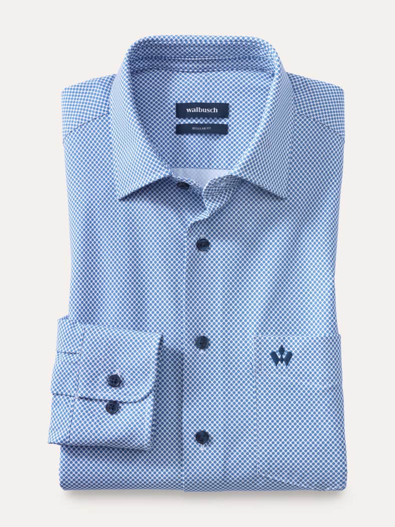 Extraglatt-Hemd Stretch & Relax Minimal Blau