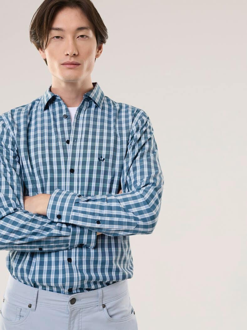 Hemd aus Royal-Oxford Karo Blau