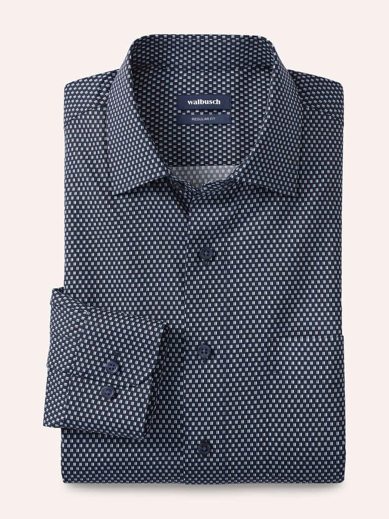 Extraglatt-Hemd Kent-Kragen Minimal Druck