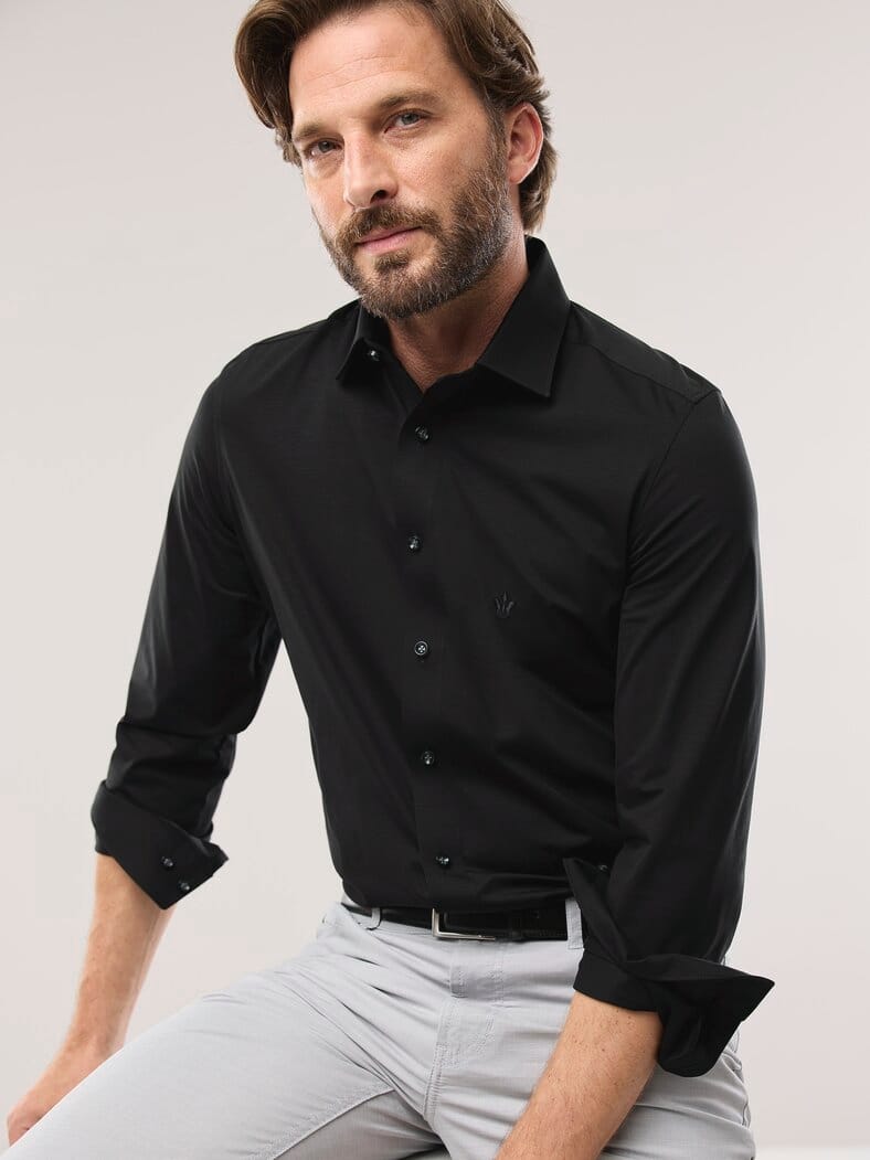 Performance-Hemd Schwarz