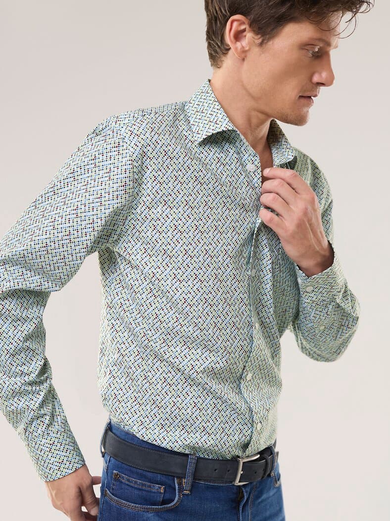 Extraglatt-Hemd Minimal Druck