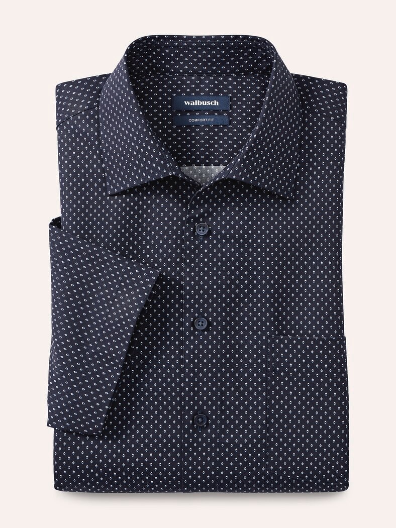 Extraglatt-Hemd Walbusch-Kragen Minimal Druck
